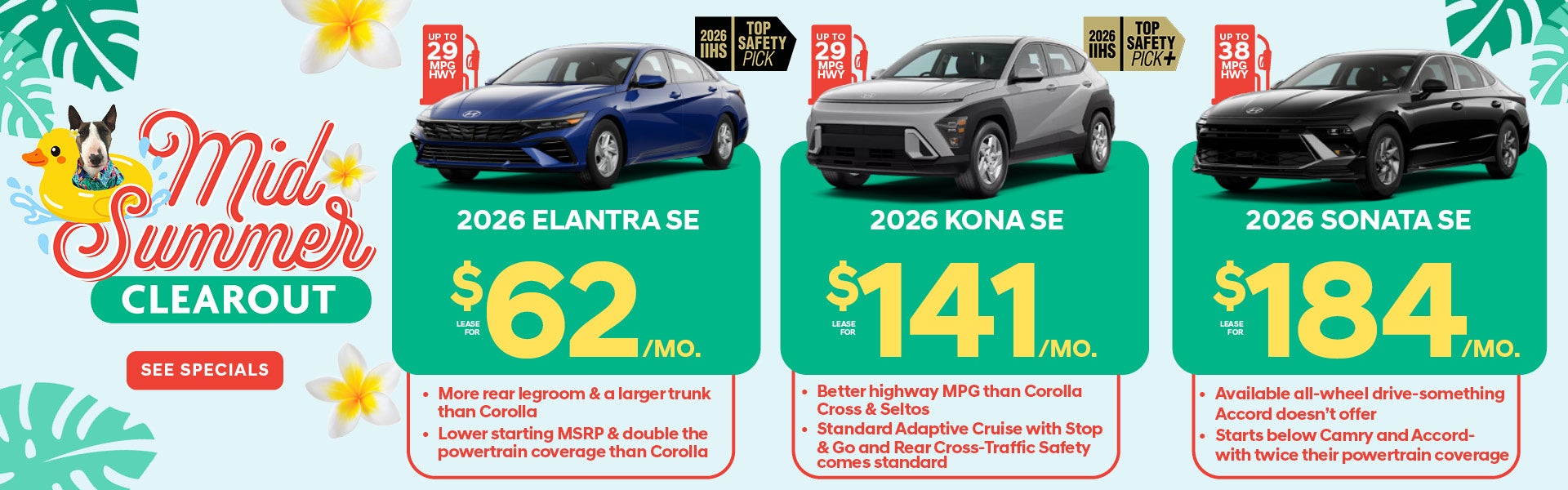 Elantra,Kona,Sonata