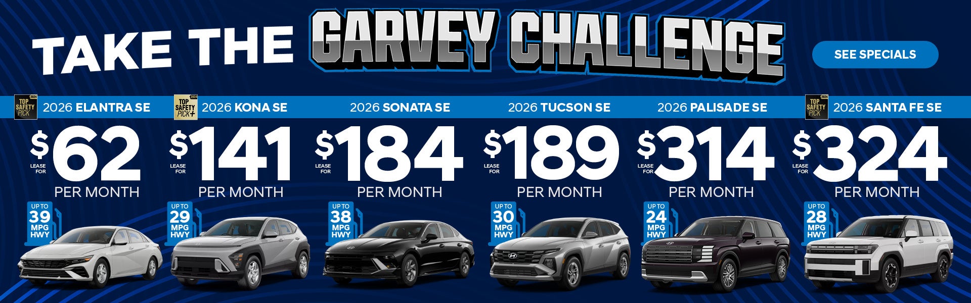Kona/Elantra/Tucson/Sonata/Santa Fe/Palisade
